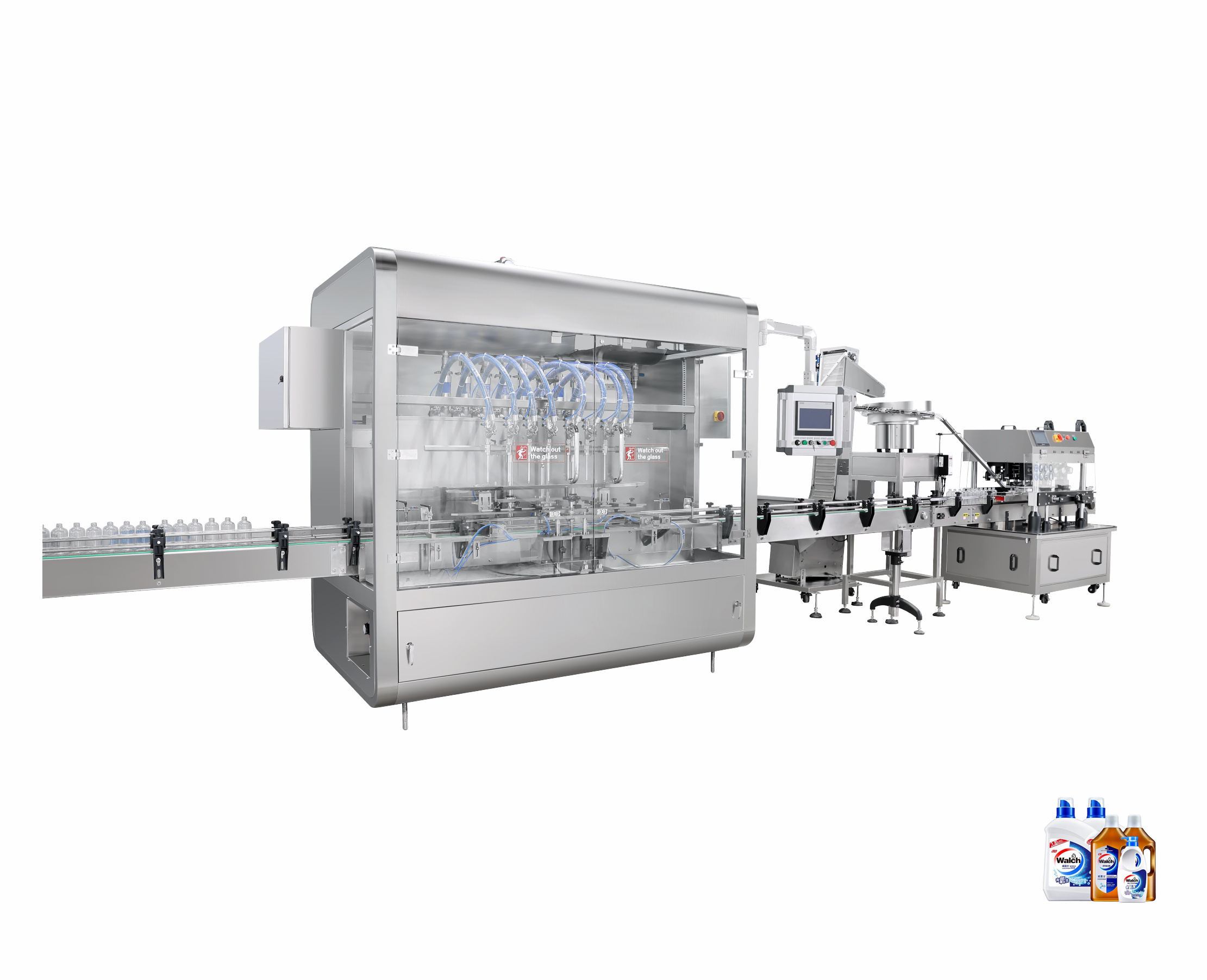 Máquina de enchimento de pistão controlada por PLC ZHBL-1922C